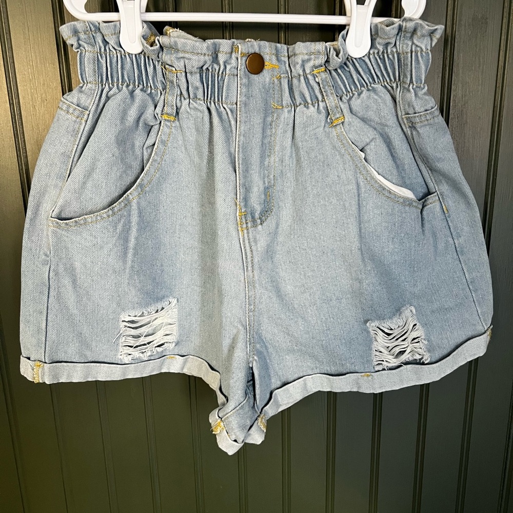 Denim High-Waisted Women's Shorts